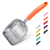 WePet cuchara para arena gatos con mango naranja ideal para limpieza rápida de la caja de arena