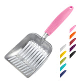 WePet cuchara para arena de gato de aluminio, limpieza rápida.