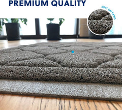 WePet tapis litière chat gris antiderapant maintient le tapis en place.