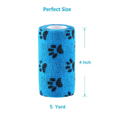 WePet Wrap cubriendo una herida con vendaje suave y adaptable.