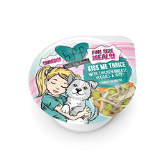 Weruva Best Fido Amigo Kiss Me Thrice en taza de 2.75oz, comida sabrosa para perros.