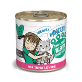 Weruva BFF Minced Valentine: atún y calabaza en salsa, lata de 10 onzas, ideal para hidratación felina