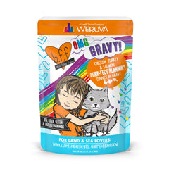 Weruva B.F.F. OMG al alimento para gatos, salsa jugosa para mayor aceptación.
