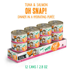 Weruva B.F.F. Play Oh Snap atún y salmón, sabor atractivo para gatos.