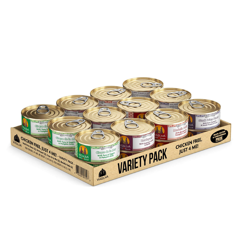 Weruva Classic Dog Food pack variado de 24 latas 5.5oz para perros