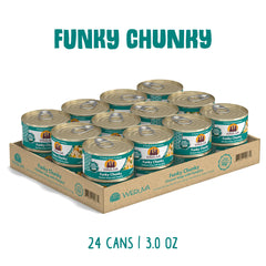 Weruva Funky Chunky: trozos de pollo sin hueso para gatos exigentes.