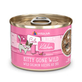 Weruva Gatos en la Cocina Gatito Salvaje con Salmón Au Jus, lata 6oz, sabroso para gatos exigentes