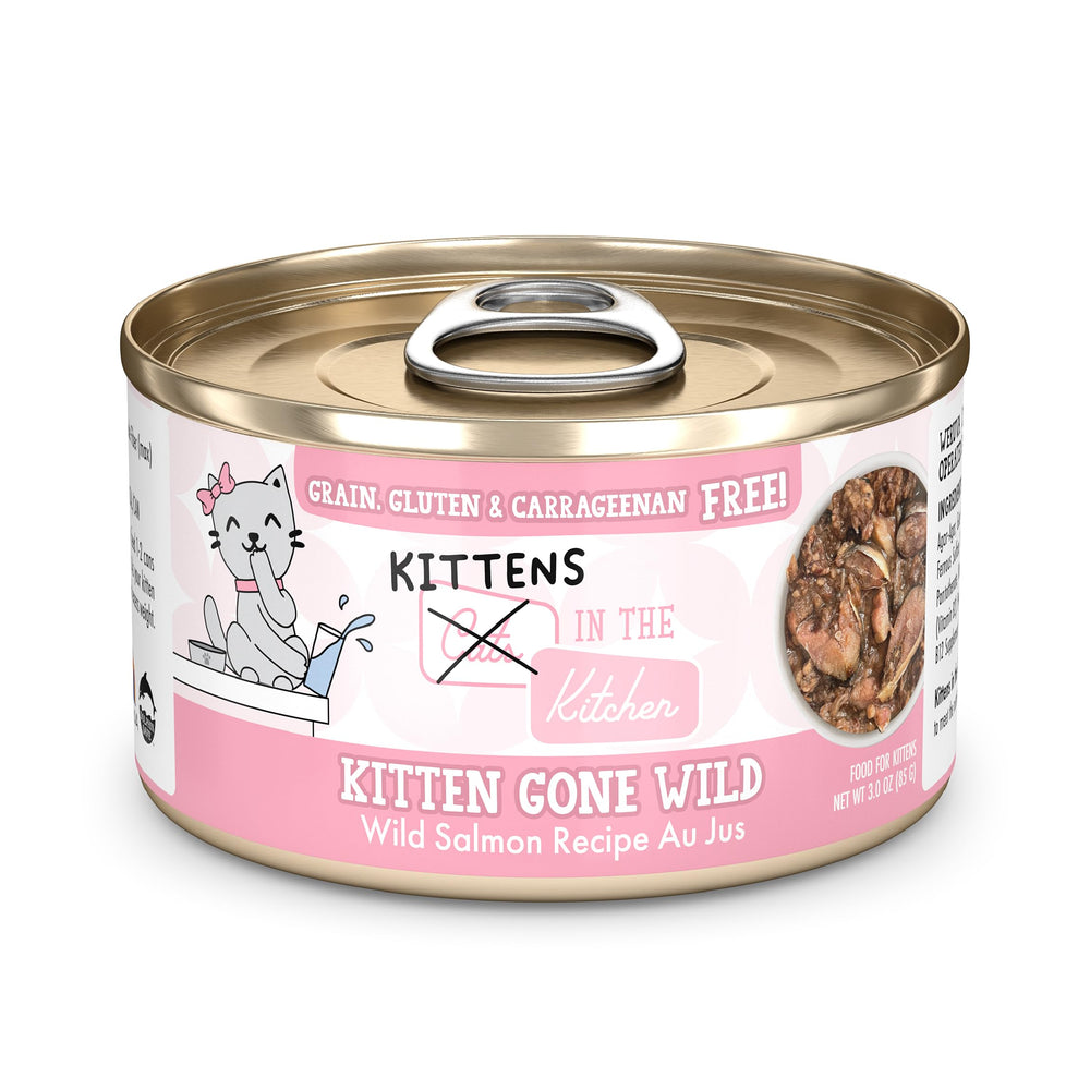Weruva Gatitos en la Cocina: lata 3oz Pack 12, sabor marino para gatitos.