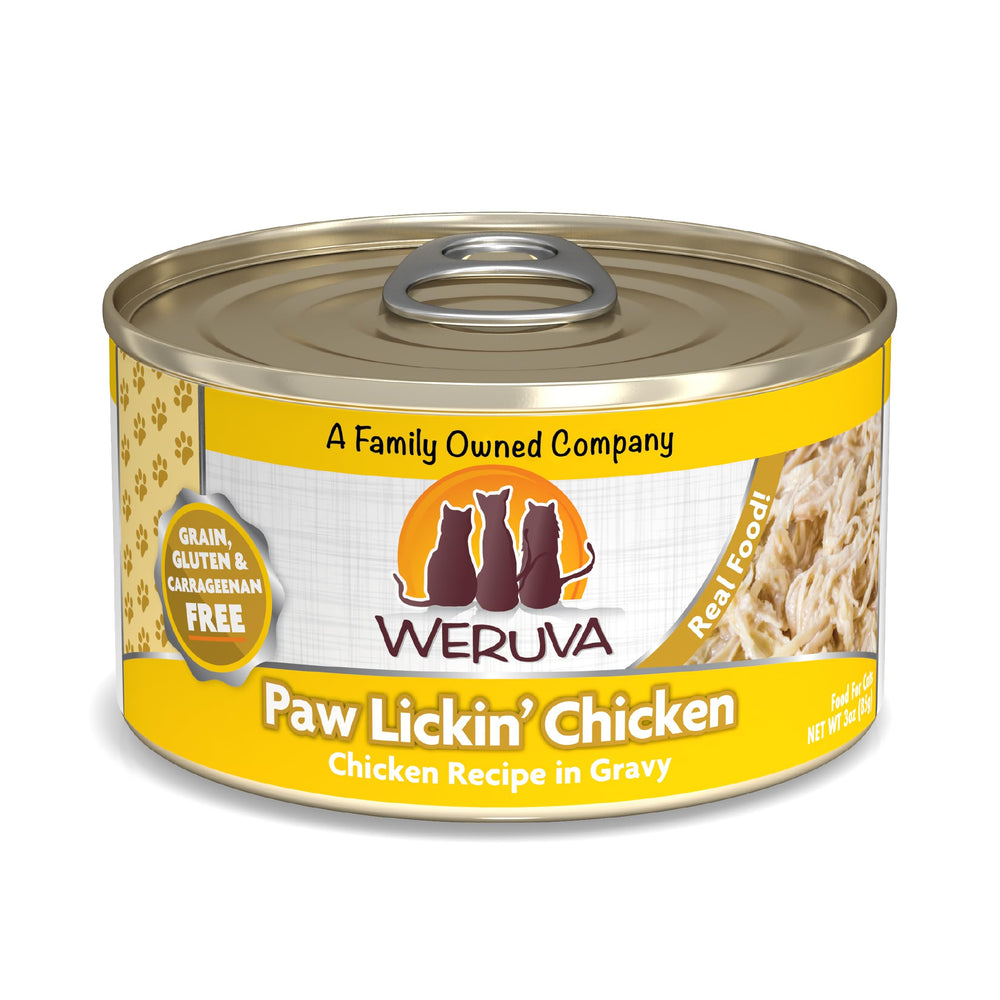 Weruva Paw Lickin’ Chicken en lata, pack de 24, opción diaria práctica.