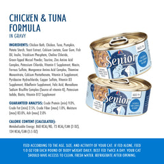 Weruva Senior Gato sin granos y sin gluten, opción natural para gatos mayores.