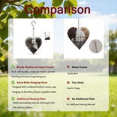 WesGen decoracion jardin-corazon, toque romántico y refugio práctico para aves.