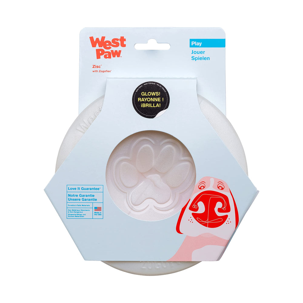 West Paw Zogoflex Zisc disco volador de 6.5 pulgadas, ideal para juegos de buscar al aire libre.