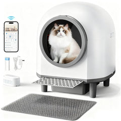 Whiffee caja litter automatico 88l, vista frontal, ideal para multiples gatos