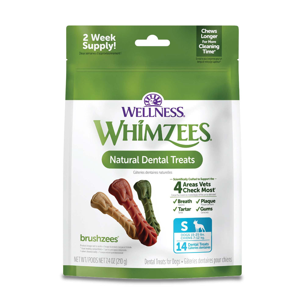 Whimzees Wellness Daily Brushzees en caja, facilita la incorporación diaria a la rutina dental