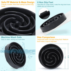 WHIPPY plato interactivo gris para perros grandes, convierte la hora de comida en juego seguro.