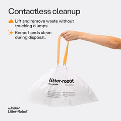 Whisker Litter-Robot notificaciones de app para cajón lleno.