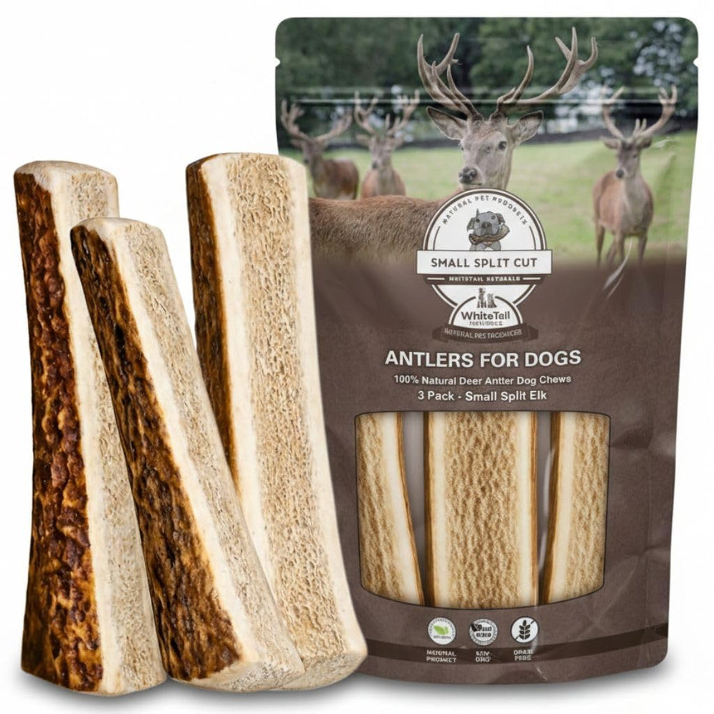 WhiteTail Naturals 3pack de astas divididas para perros pequeños y medianos