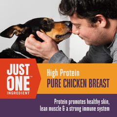 Just One pollo estomagos sensibles de Whole Life Pet, snack suave para estómagos delicados.