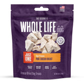 Just One Pollo de Whole Life Pet Products, trocitos deshidratados para premio natural.