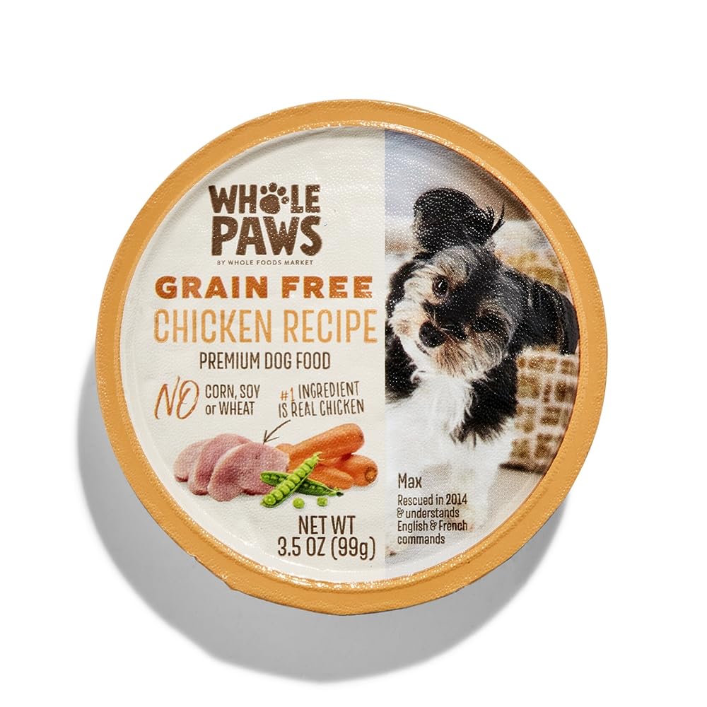 Whole Paws alimento húmedo sin granos de pollo en lata, porción cómoda