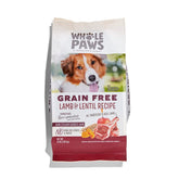 Whole Paws cordero sin granos con lentejas, bolsa de 64 oz para perros adultos