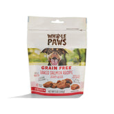 Whole Paws tiras de salmón horneado, snack sabroso para perros activos.