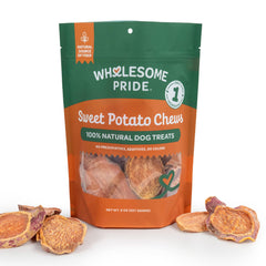 Wholesome Pride masticables batata dulce 227 g: snack duro para perros que aman masticar