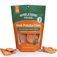 Wholesome Pride tiras-patata-dulce: snack natural para perros que disfrutan masticar