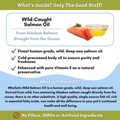 Wholistic Pet Organics frasco de aceite, promueve piel sana y pelaje suave
