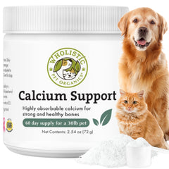 Wholistic Pet Organics calcio en polvo para perros y gatos, apoyo óseo y dental