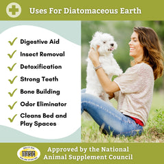 Envase con dosificador Wholistic Pet Organics, dosis diaria conveniente