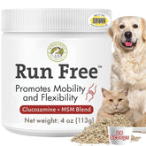 Wholistic Pet Organics: frente del producto, apoyo a la movilidad de perros y gatos.