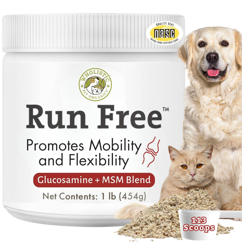 Wholistic Pet Organics Max Strength: botella para articulaciones y movilidad de mascotas