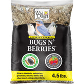 Wild Delight Bugs N Berries sac 4,5 lb, idéal pour nourrir oiseaux sauvages.