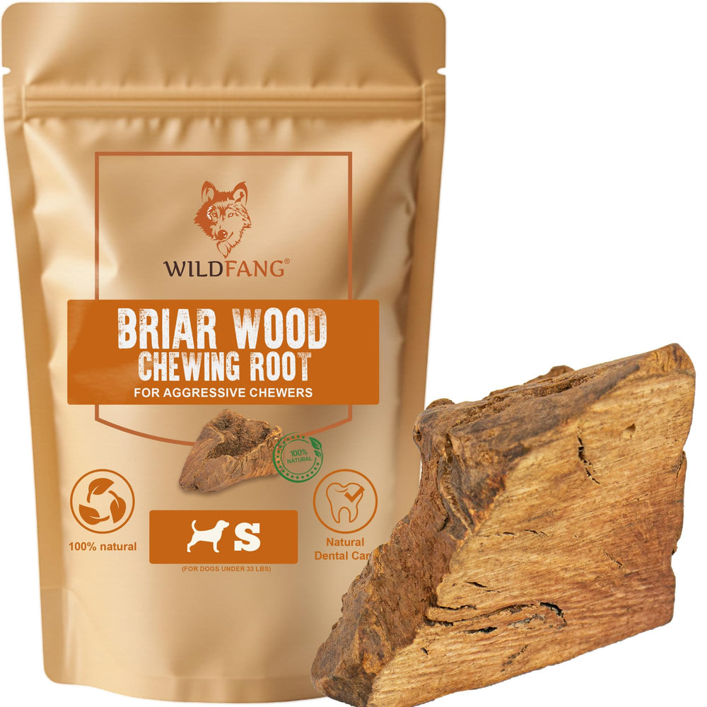 Wildfang Briar Wood: raíz masticable en primer plano para perros pequeños