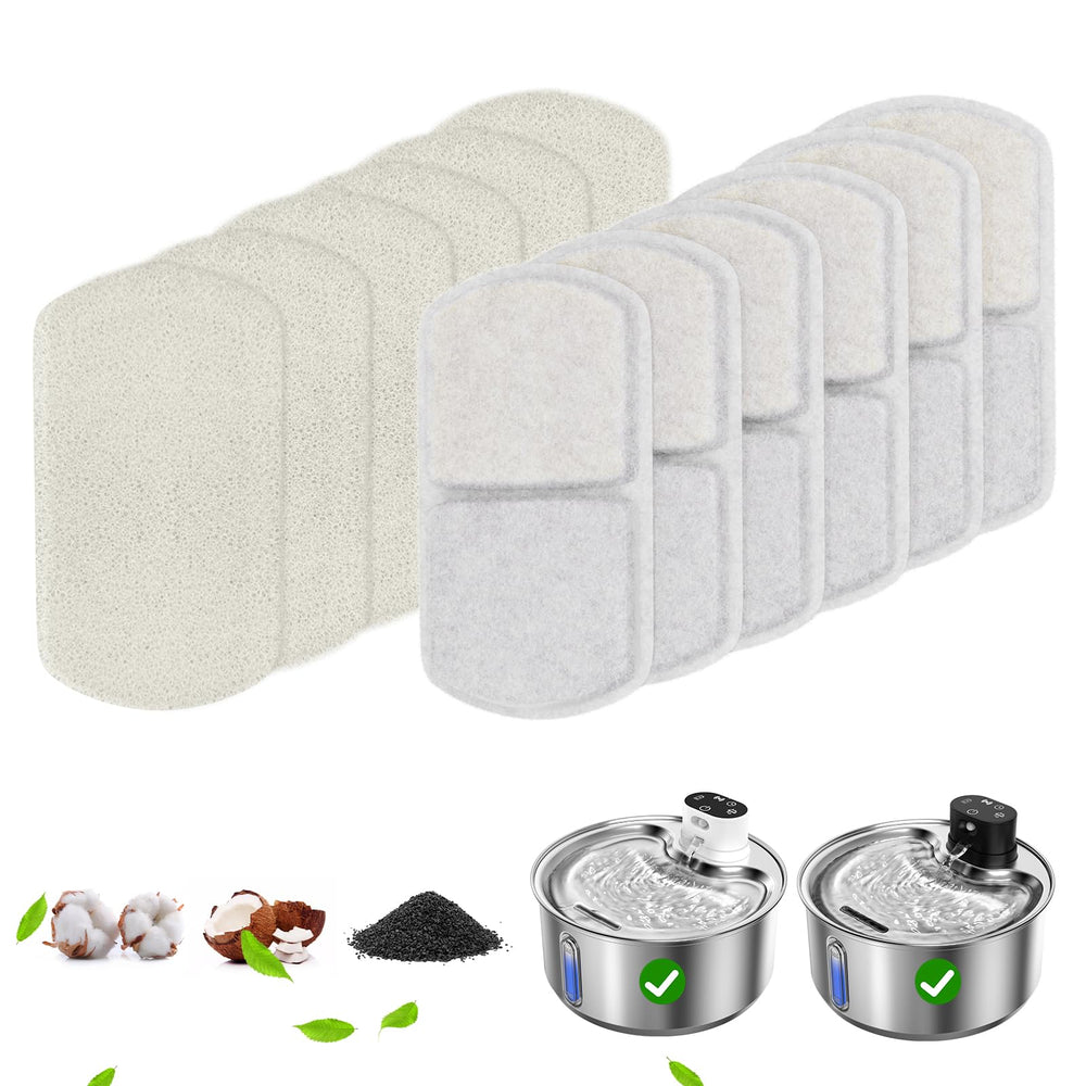 WILKIEE FS40PLUS: filtros de 6 unidades para agua fresca de mascotas.