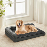 Windracing cama ortopédica para perros grandes, vista frontal, soporte para articulaciones