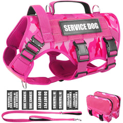 WINSEE arnés táctico para perros con MOLLE, para accesorios y parches.