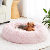WNPETHOME cama-donut con confort inmediato, favorece descanso cómodo para mascotas.