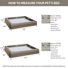 Cama para perros WNPETHOME XXXL funda desmontable facilita la limpieza y mantenimiento.