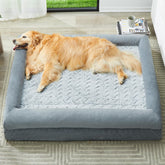Cama WNPETHOME XXXL con funda de terciopelo desmontable para fácil limpieza.
