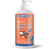 Wonder Paws, botella de aceite de salmón Alaska, para piel sana y pelaje brillante.