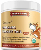 Wonder Paws hongo cola de pavo para perros, polvo en empaque; podría apoyar la inmunidad.