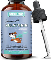Wonder Paws melatonina para perros: botella con gotero para dosis fáciles y uso diario.