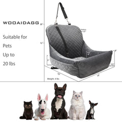 Wooaidagg cubre asiento perro coche lavable: limpieza fácil