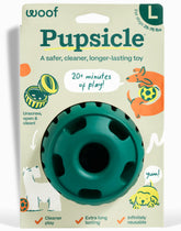 Woof Pupsicle, bola interactiva para perros medianos y grandes que brinda distracción prolongada