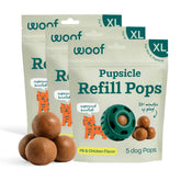WOOF Pupsicle relleno pops sabor pollo para entretener a tu perro.