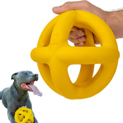 WoofBite bola gigante XL 8” frente mostrando durabilidad y forma