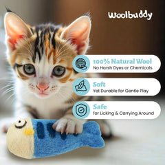 Pez de fieltro Woolbuddy, duradero y suave para dientes sensibles.