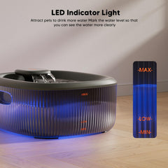 Indicador LED de nivel de agua en la fuente WOPET
